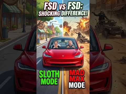 Tesla FSD Mad Max vs Sloth: Same Town, 40 Seconds ApartMadMax vs Sloth Short YouTube