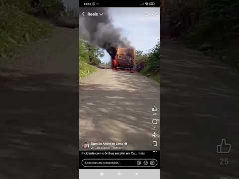 incidente com ônibus escolar na zona rural do município de Caturité, no Cariri da Paraíba, dia 5