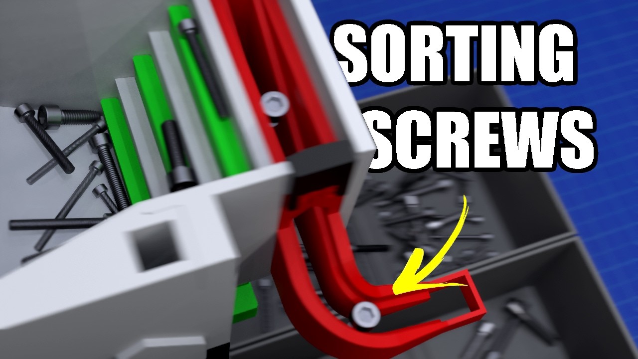 Sorting Bolts and Screws By Their Size | 3D Printed Screw Sorting Device