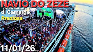 ZEZE DI CAMARGO MSC PREZIOSA maior Navio cruzeiro 11/01/26 Santos @cruzeiros2025  #zezédicamargo