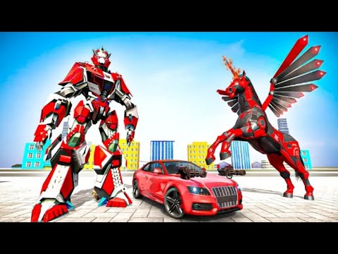 Flying Unicorn Robot Transform