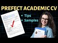 Academic CV Template to Win Scholarships | For Masters, PhD, University Application