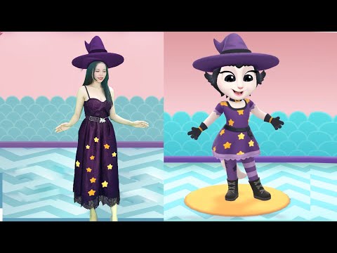 Cosplay Angela Witch - My Talking Angela 2 In Real Life VS Cute Girl Cosplay