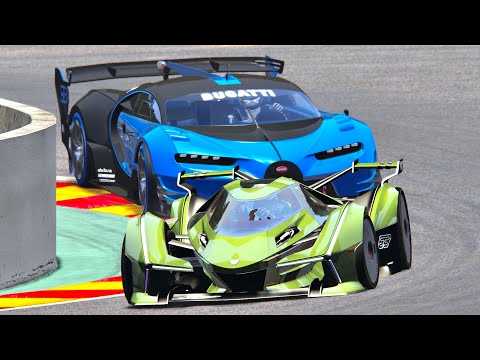 Lamborghini V12 Vision Gran Turismo vs Bugatti Vision Gran Turismo - Spa