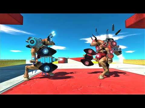 1 vs 1 Battle at the train stations Animal Revolt Battle Simulator