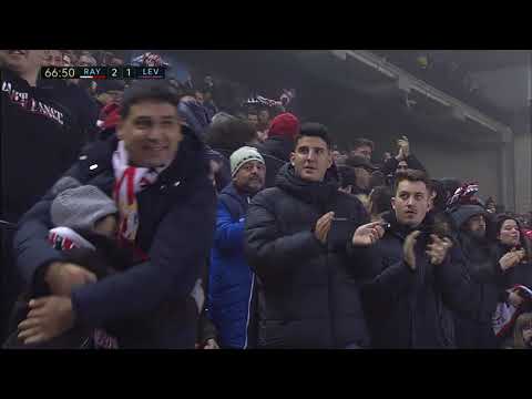 Jugadón en el gol De Tomas en el Rayo Vallecano 2-1 al Levante | Audio: Miguel Angel Roman | 18-19