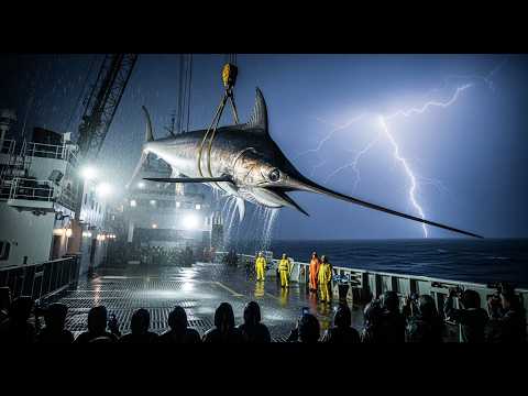 The Giant Swordfish Hunt in a Violent Arctic Storm | Sharks, Lightning & Extreme Ocean Fishing