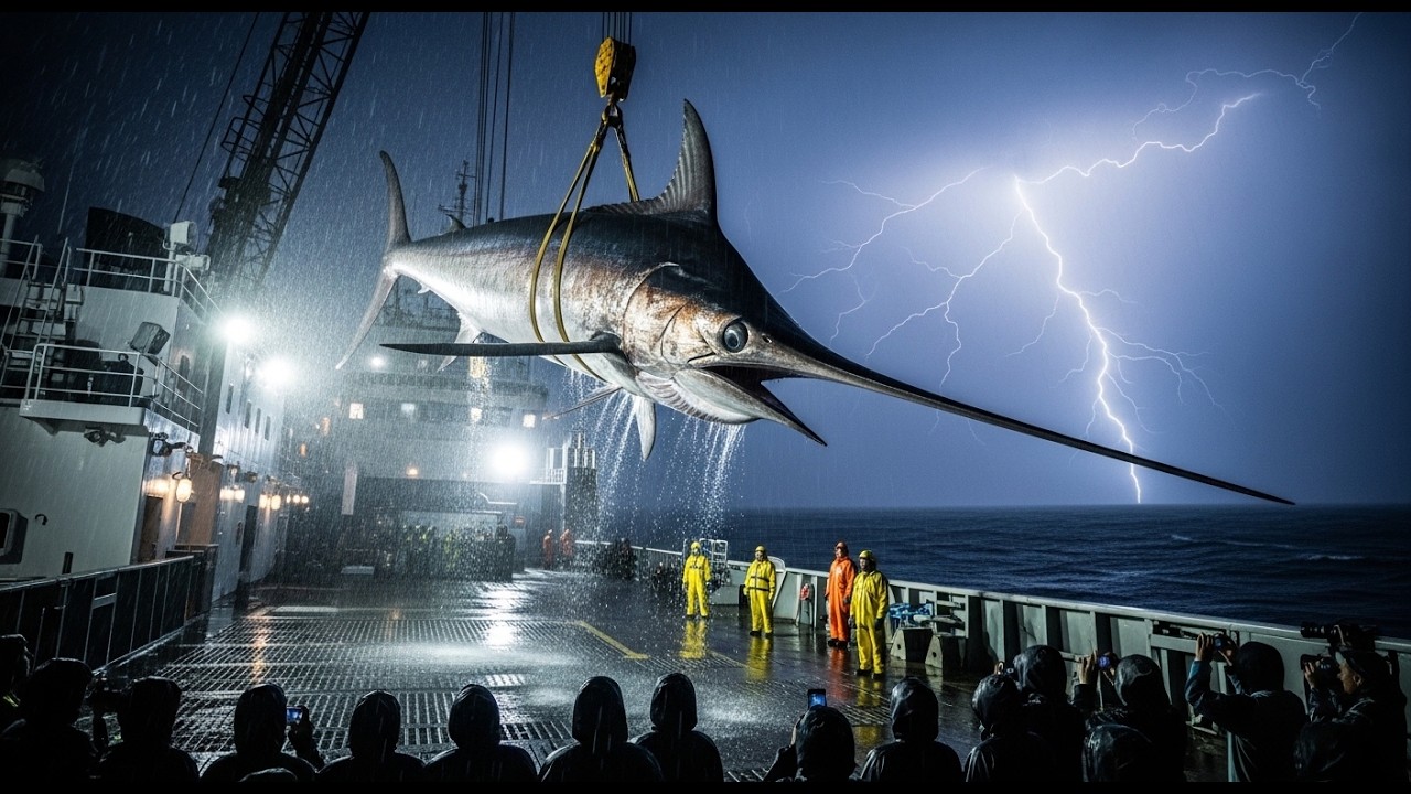 The Giant Swordfish Hunt in a Violent Arctic Storm | Sharks, Lightning & Extreme Ocean Fishing