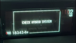 Toyota Prius — “Check Hybrid System” Warning Reset
