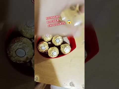 FERRERO ROCHER HEART SHAPE CHOCOLATE //HAPPY VALENTINE'S EVERYONE #trending #shorts