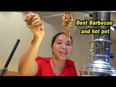 Coma um buffet de churrasco coreano e hot pot com minha família no GOGI House Viet Nam Life