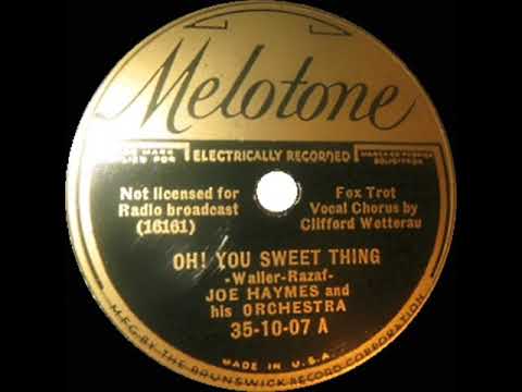 1934 Joe Haymes - Oh! You Sweet Thing (Cliff Weston, vocal)