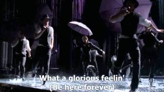 Glee - Umbrella / Singing in The Rain (with lyrics
