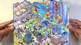 [ASMR]Use stickers to diy a simulated city of Shanghai and Suzhou~