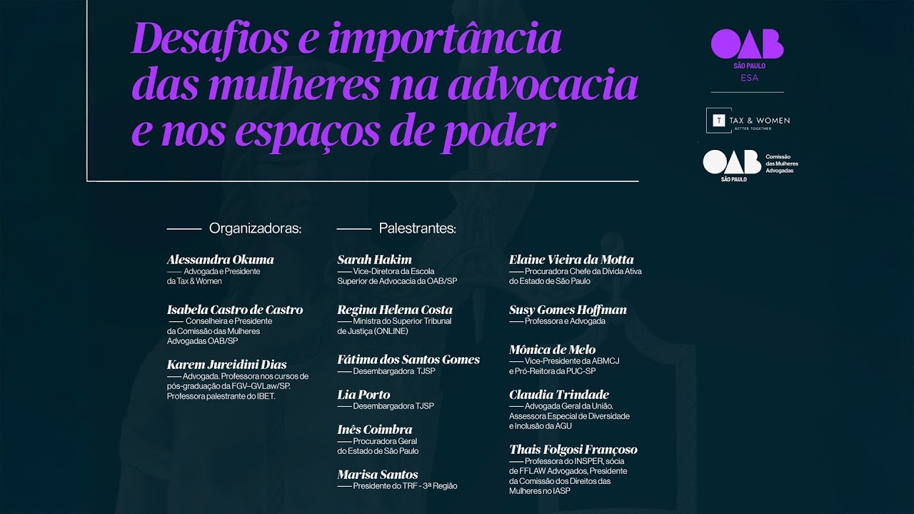 Desafios e importância das mulheres na advocacia e nos espaços de poder