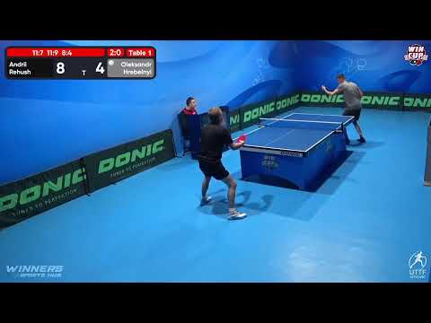16:30 Andrii Rehush 3-0 Oleksandr Hrebelnyi West 3 WIN CUP 27.11.2022 | TABLE TENNIS WINCUP