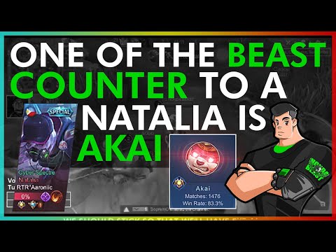 BEAST COUNTER TO A NATALIA IS AKAI?! TOP 1 KUWAIT NATALIA VS AKAI | 5 MAN RANK GAME BY HONDA BEAST