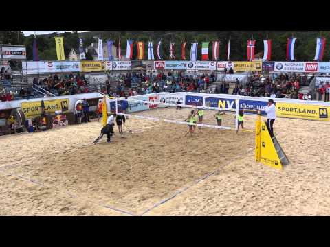 Huber/Seidl vs. Kadziola/Szalankiewicz - CEV Baden Masters 2013 - R3