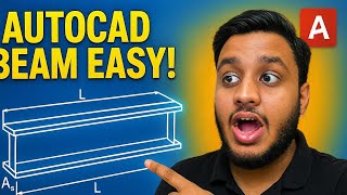 LONGITUDINAL SECTION OF / SIMPLY SUPPORTED DOUBLY REINFORCEMENT  BEAM|AUTOCAD |EASY DRAWING