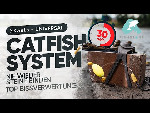 30s How To XXweLs  - Universal Catfish System - FISHSTONE Steinmontagen ohne Reißleine - Welsangeln