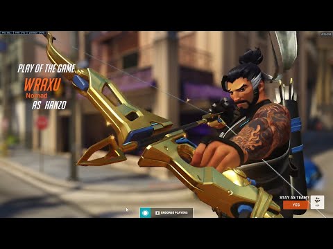 POTG! WRAXU INSANE HANZO OVERWATCH 2 GAMEPLAY SEASON 1