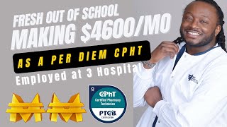 HOW TO MAKE $4600 A MONTH AS A CPHT | HOW MUCH DOES HOSPITAL PHARMACY TECHNICIANS MAKE 