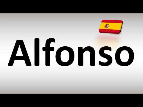 How to Pronounce Alfonso (Spanish)