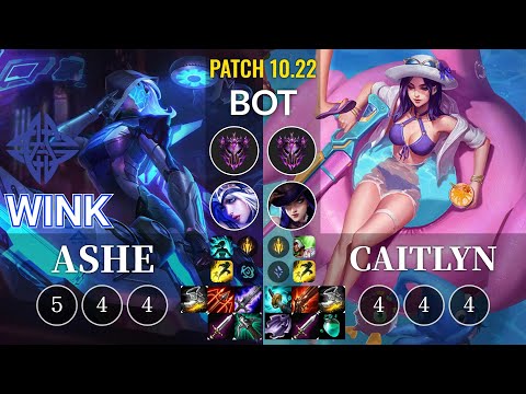 ES Wink Ashe vs Caitlyn Bot - KR Patch 10.22