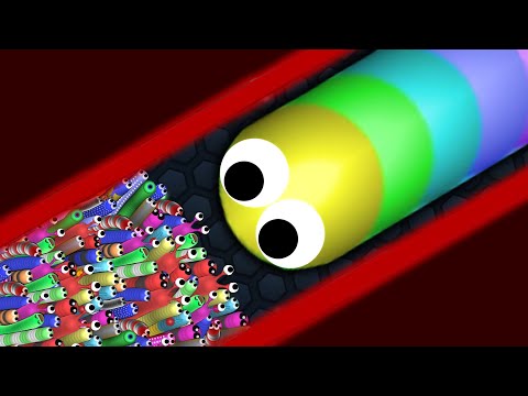 Slither.io 1 Giant Pro Snake vs 97079 Tiny Snakes Epic Slitherio Gameplay