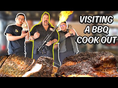 WE GOT INVITED TO A BBQ  COOKOUT