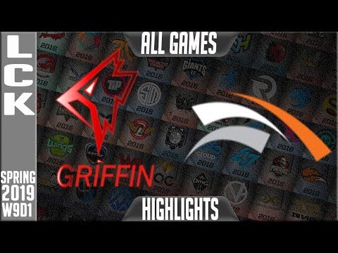 GRF vs HLE Highlights ALL Games | LCK Spring 2019 Week 9 Day 1 | Griffin vs Hanwha Life Esports