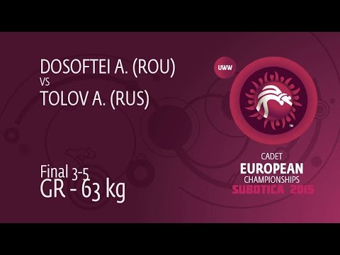 BRONZE GR - 63 kg: A. TOLOV (RUS) df. A. DOSOFTEI (ROU) by TF, 10-0