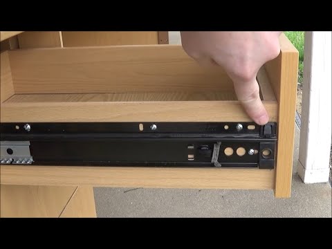 How to remove the drawers from a National 475 Corner Desk Model 21-3672LHHN 21-3672