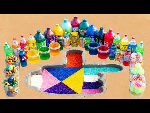 How to Make Colorful Hand Shape Sand Mold with Soda, Coca Cola, Pepsi & Mentos
