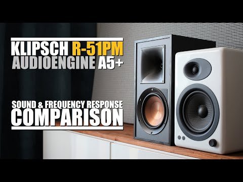 Klipsch R-51PM vs Audioengine A5+  ||  Sound & Frequency Response Comparison