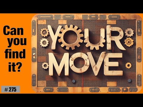 Canoe Building with Wood Matches Mate in 3 Puzzle #chesspuzzle