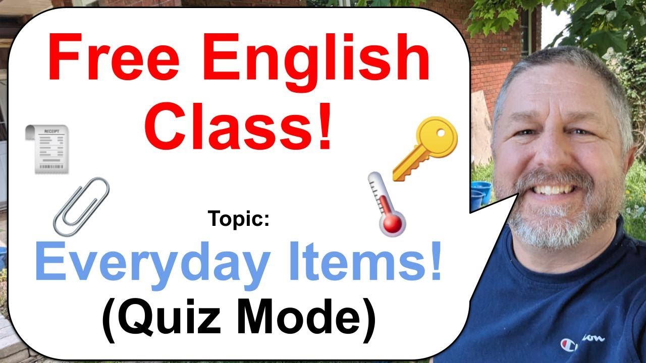 Let's Learn English! Topic: Everyday Items Quiz Mode! 🔑🌡️🧾