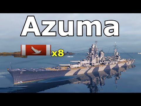 World of WarShips Azuma - 8 Kills 204K Damage