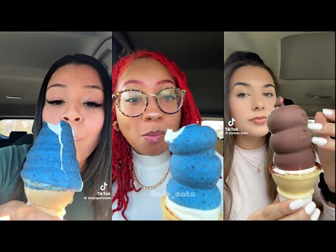 Dairy Queen Crunchin’ Cookie dipped 🍪🍦| Tiktok mukbang asmr compilation