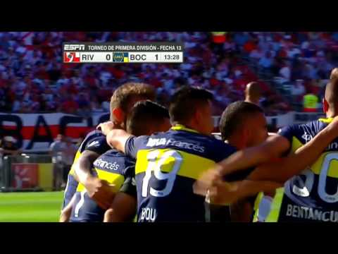 Gol de Walter Bou (River Plate vs Boca Juniors 2-4) Superclásico Argentino 11-12-2016 Full HD