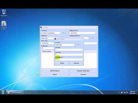 Customer Orders Database Software