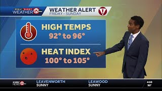 Kansas City Aug. 14 forecast: Hot weekend ahead; heat indexes could reach 105