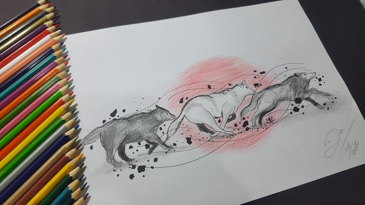 Watch Now COMO DESENHAR COLORIR LOBO COM PAISAGEM how to draw wolf - PASSO A PASSO COMO DESENHAR COLORIR LOBO COM PAISAGEM how to draw wolf - PASSO A PASSO