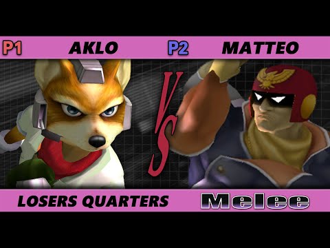 Hax's Nightclub S2E1 Losers Quarters - Aklo (Fox) Vs. Matteo (Captain Falcon) SSBM Smash Melee