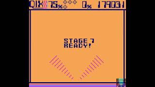 Gameboy Game:  Qix (1990 Nintendo)(Super Gameboy Version)