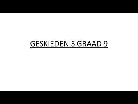 Geskiedenis GRAAD 9: 30 April 2020 - periode 7 (3097)