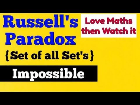 Russell's Paradox|Mathematics-Russell's Paradox|set theory paradox|russell paradox in set theory