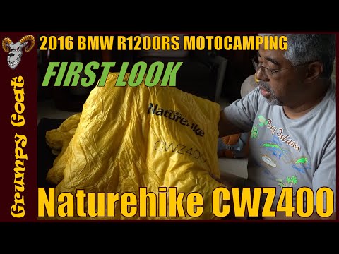 Naturehike UL 550FP Goose Down Sleeping Bag CWZ400 | First Look | 2016 BMW R1200RS Motocamping