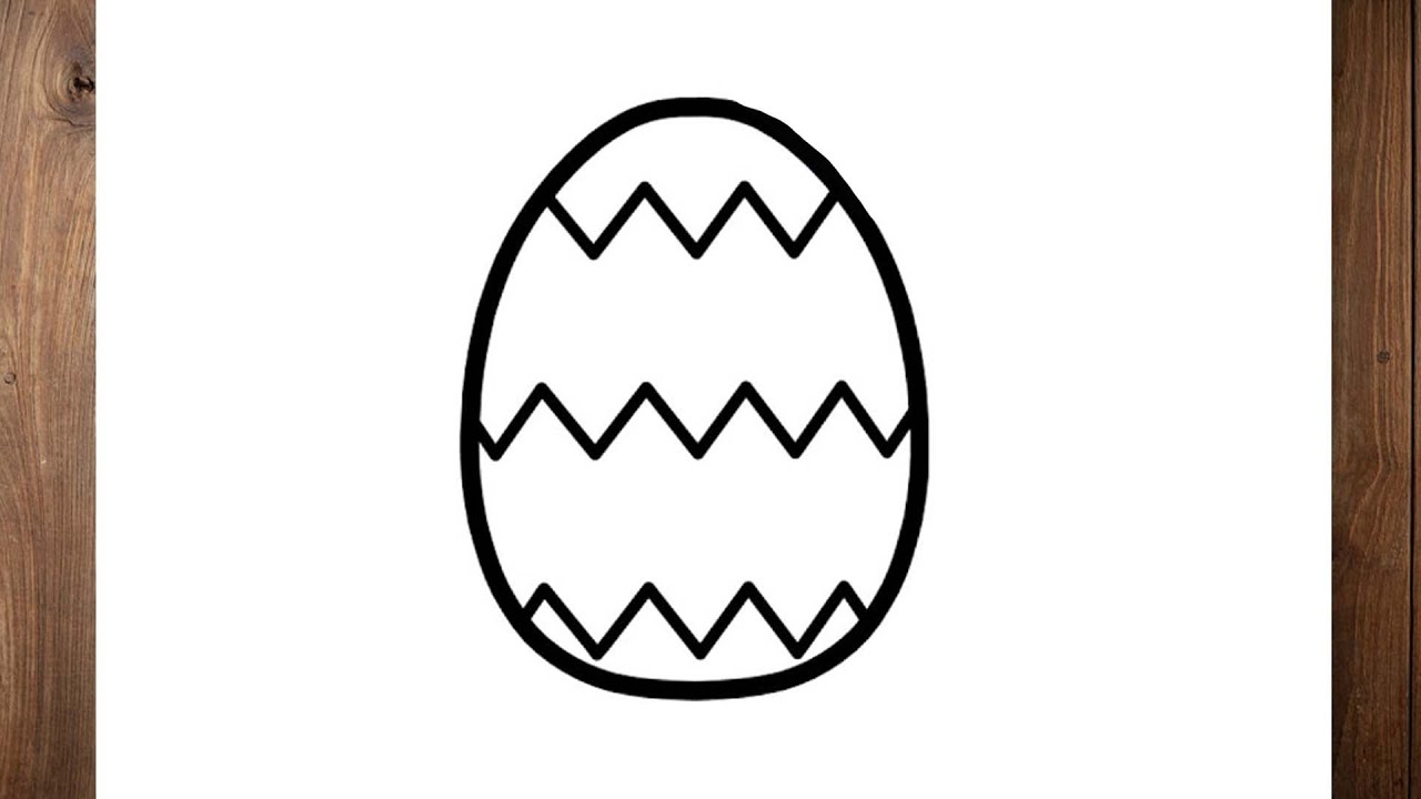 How to draw a easter egg step by step easy