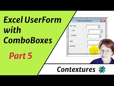 Excel UserForm With Comboboxes Part 5 - Add Two Textboxes